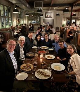 MTL faculty at dinner