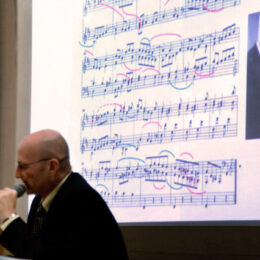 Jonathan Dunsby gives a keynote speech at an international theory conference in Rio da Janeiro