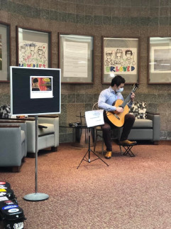 guitar player at Strong Hospital image