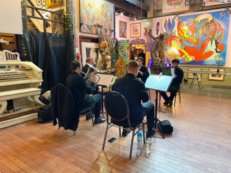 image of students performing