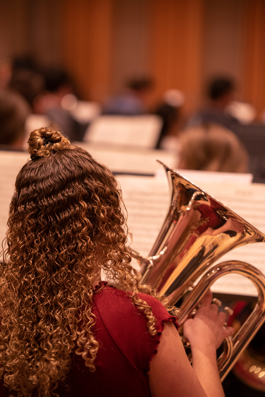 Meliora Weekend Ephonium student