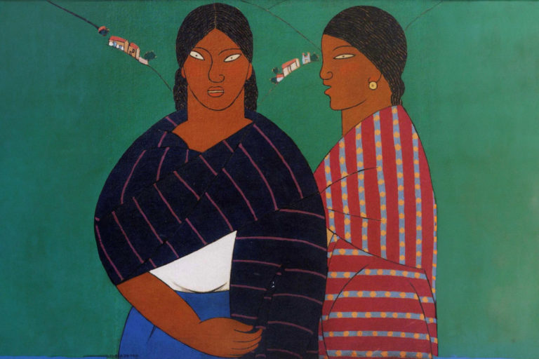 Mujeres de Metepec-multicrop Painting by Carlos Merida: Women of Metepec (1922)