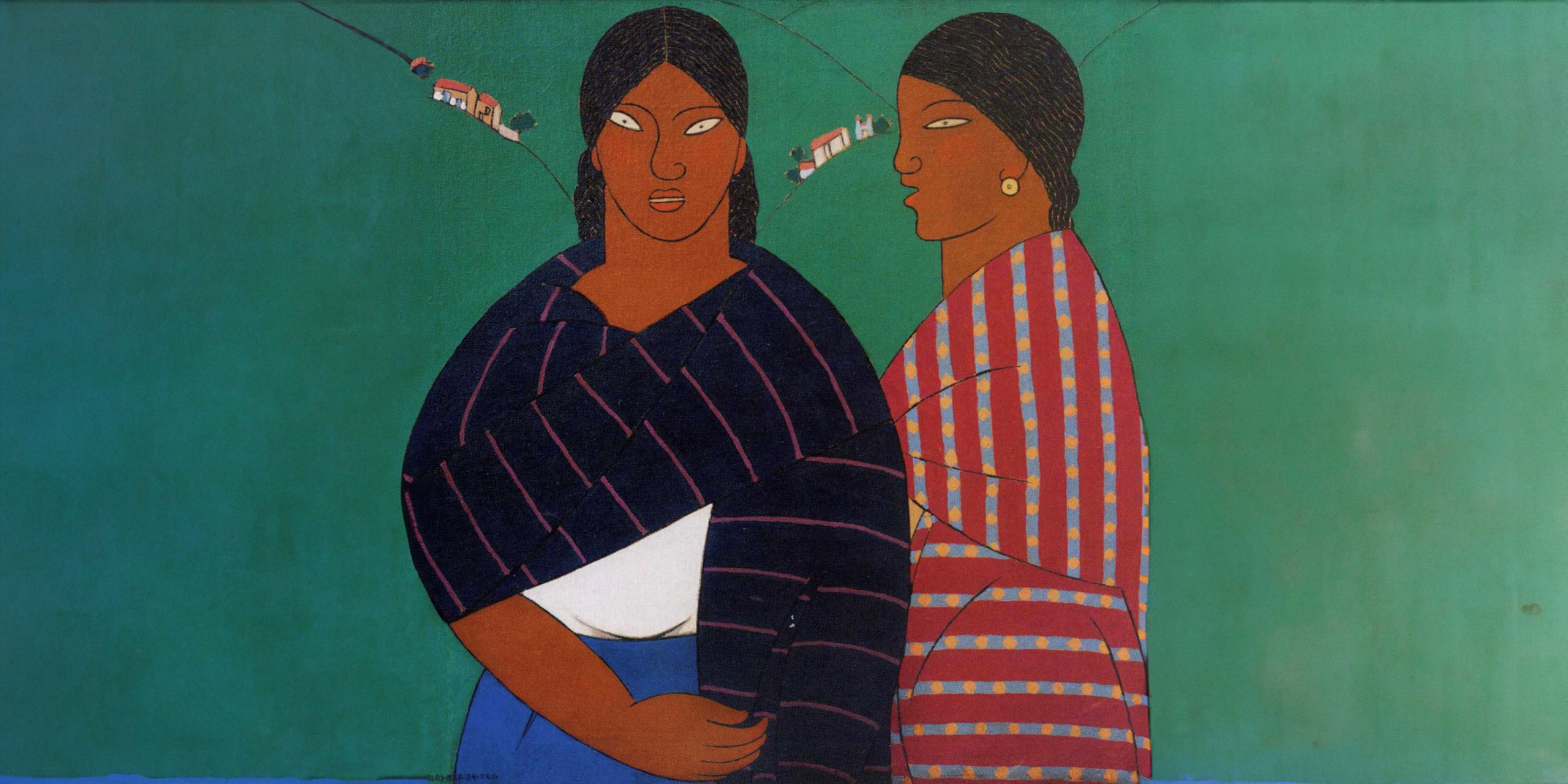 Painting by Carlos Merida: Women of Metepec (1922)