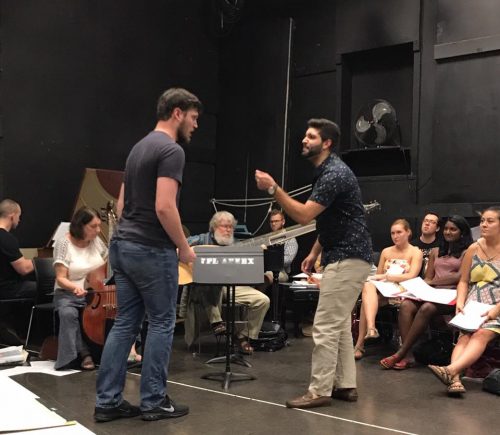 students rehearsing a scene image
