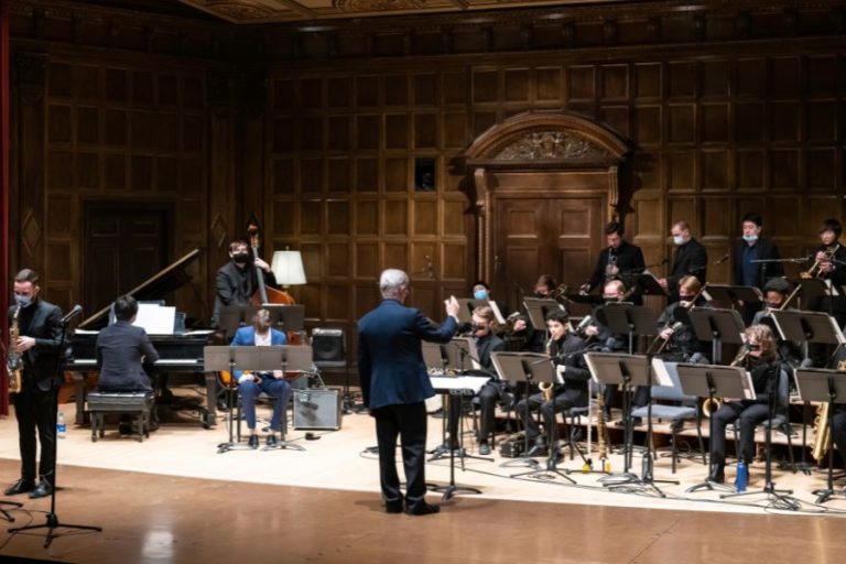 Rich Thompson directs the Eastman Jazz Lab Band, 2022