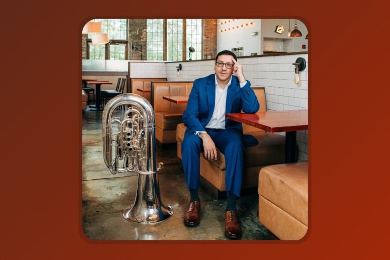 Justin Benavidez with tuba