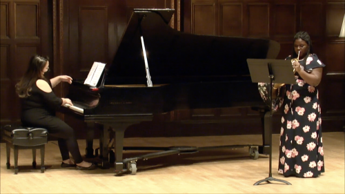 hornist Brianna Garcon and accompanist Priscilla Yuen