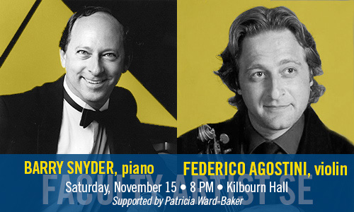 Barry Snyder, piano, and Federico Agostini, violin