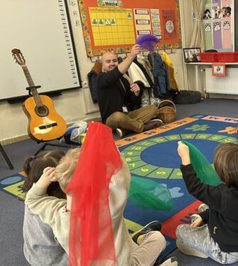 Nicholas Stanford teaching children