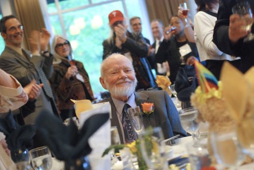 Stanley Hasty celebrating his 90th birthday at Eastman