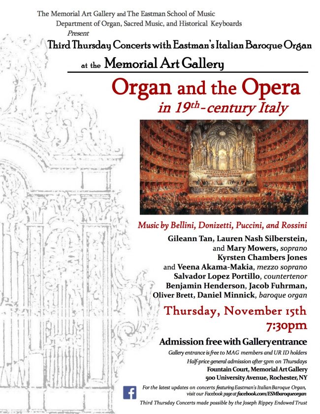 Third Thurs Organ and Opera poster
