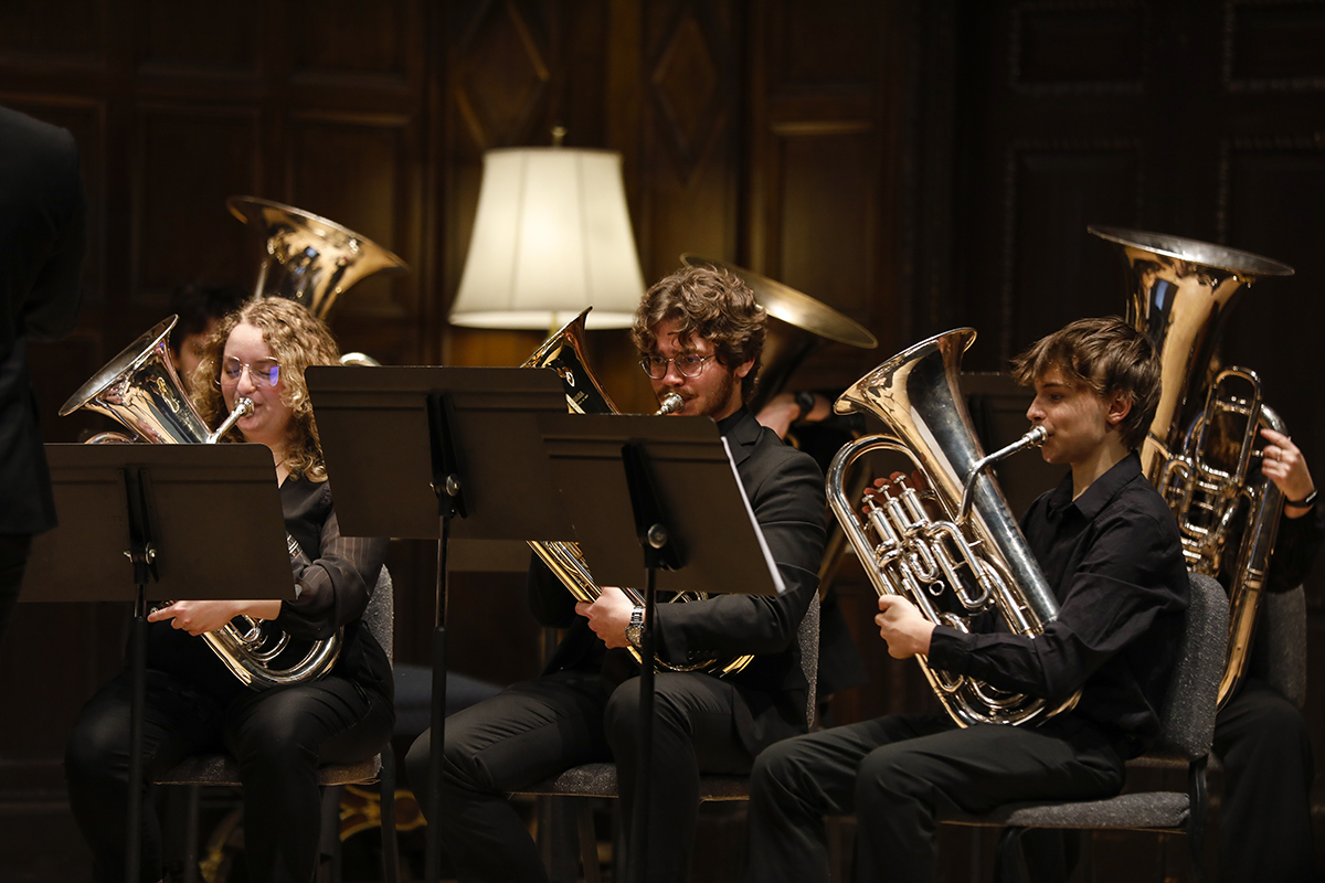 Three students in Tuba Mirum Three students in Tuba Mirum image