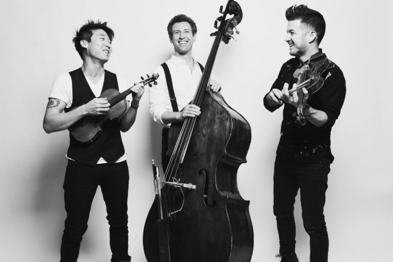 Time for Three 2 – Credit Shervin Lainez_SmallerSize Time for Three Trio in black and white publicity shot.