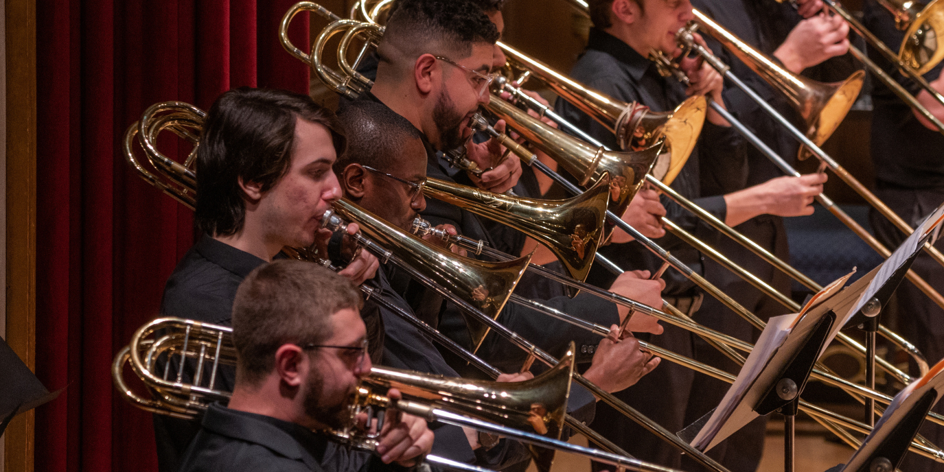 Multiple Trombone players in perfromance