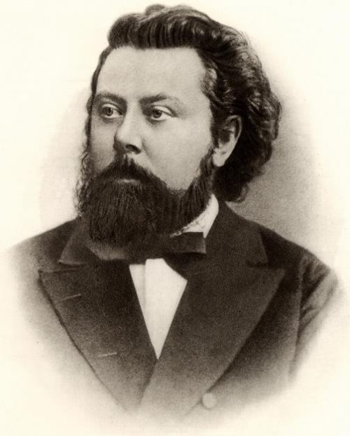 Russian composer Modeste Petrovich Mussorgsky vintage photo