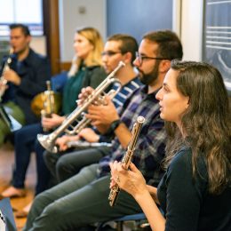 Students during a improvisation class with Chris Azzara.