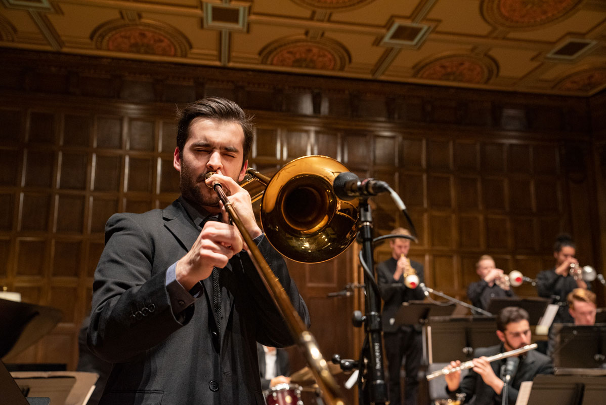 Jazz trombone player